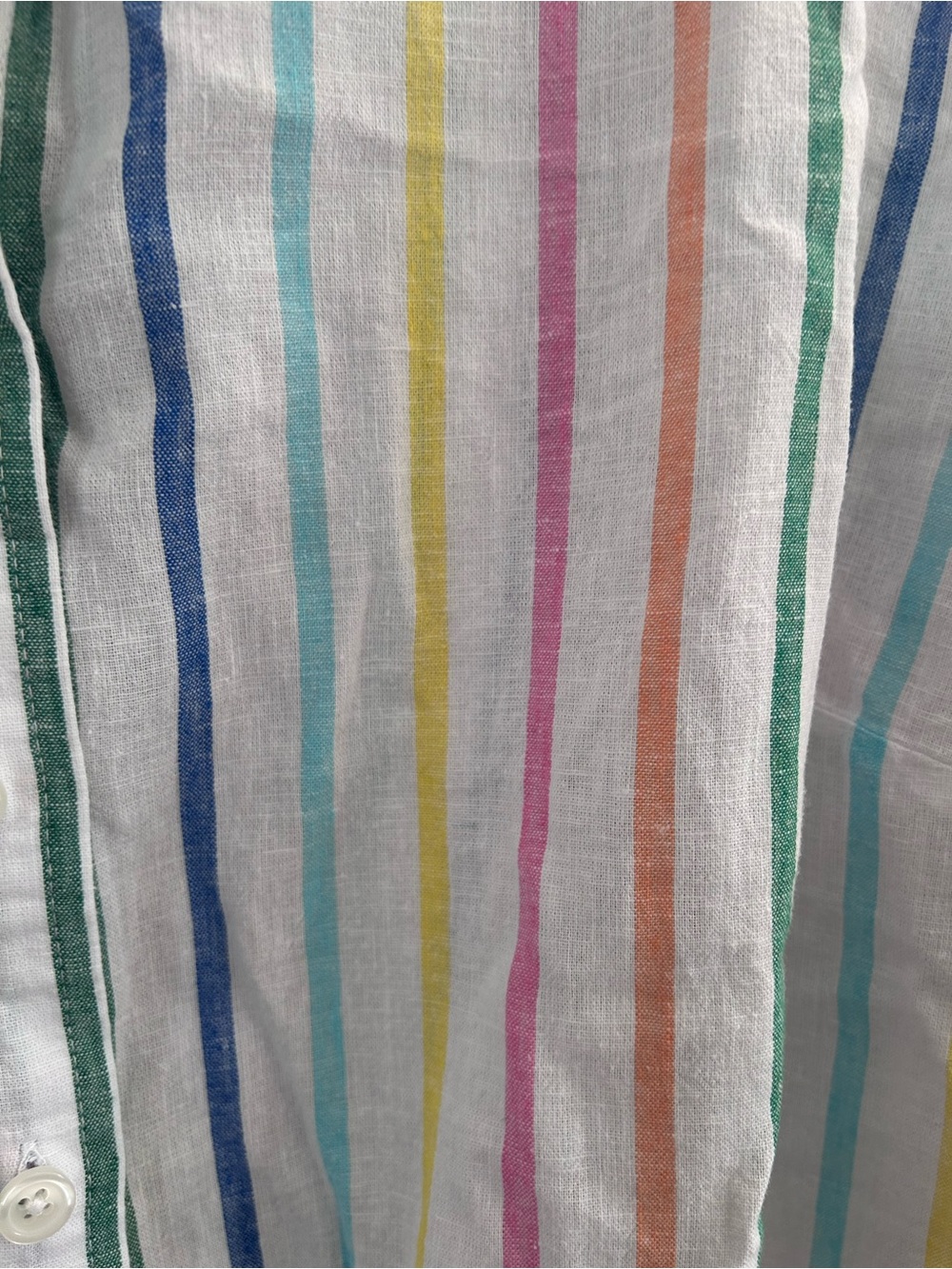 Talbots Plus LINEN EVERYDAY RELAXED SHIRT HARMONIOUS STRIPE 2X Cotton Buttondown - Picture 4 of 6
